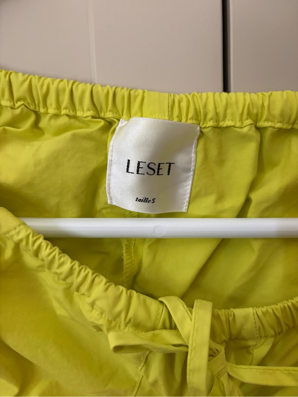 LESET Chartreuse Yellow Kyoto Pocket Shorts S excellent - Picture 4 of 5